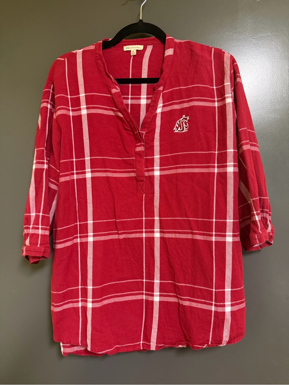 Plaid Women’s WSU Cougars Long-Sleeve Shirt - Casual Pullover